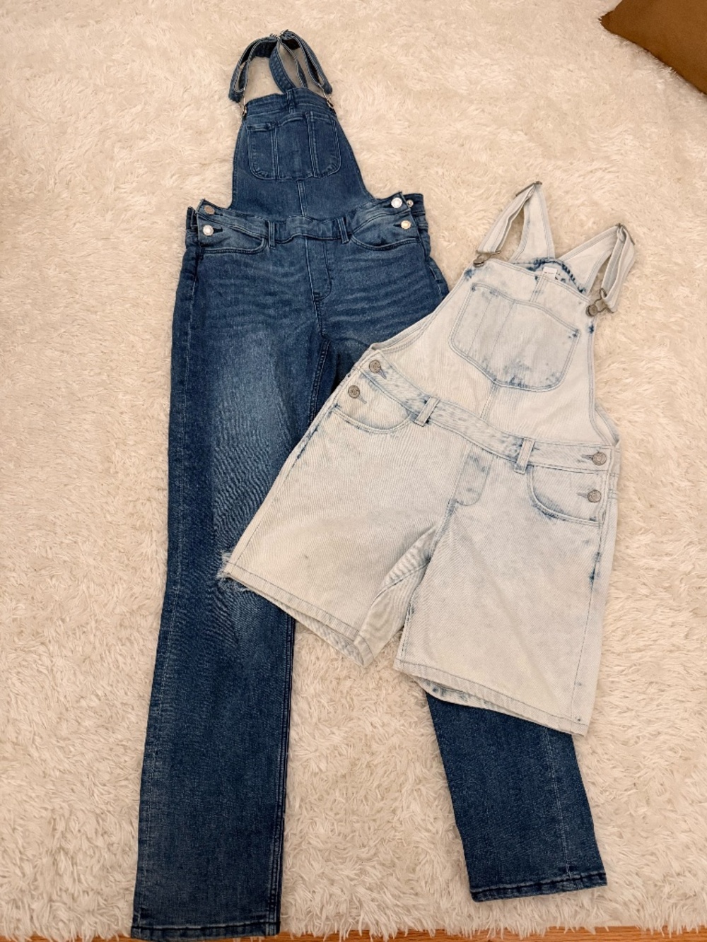 2 - Girls Jumpsuits In Light Stonewash & Blue Denim - (XL/14Y)